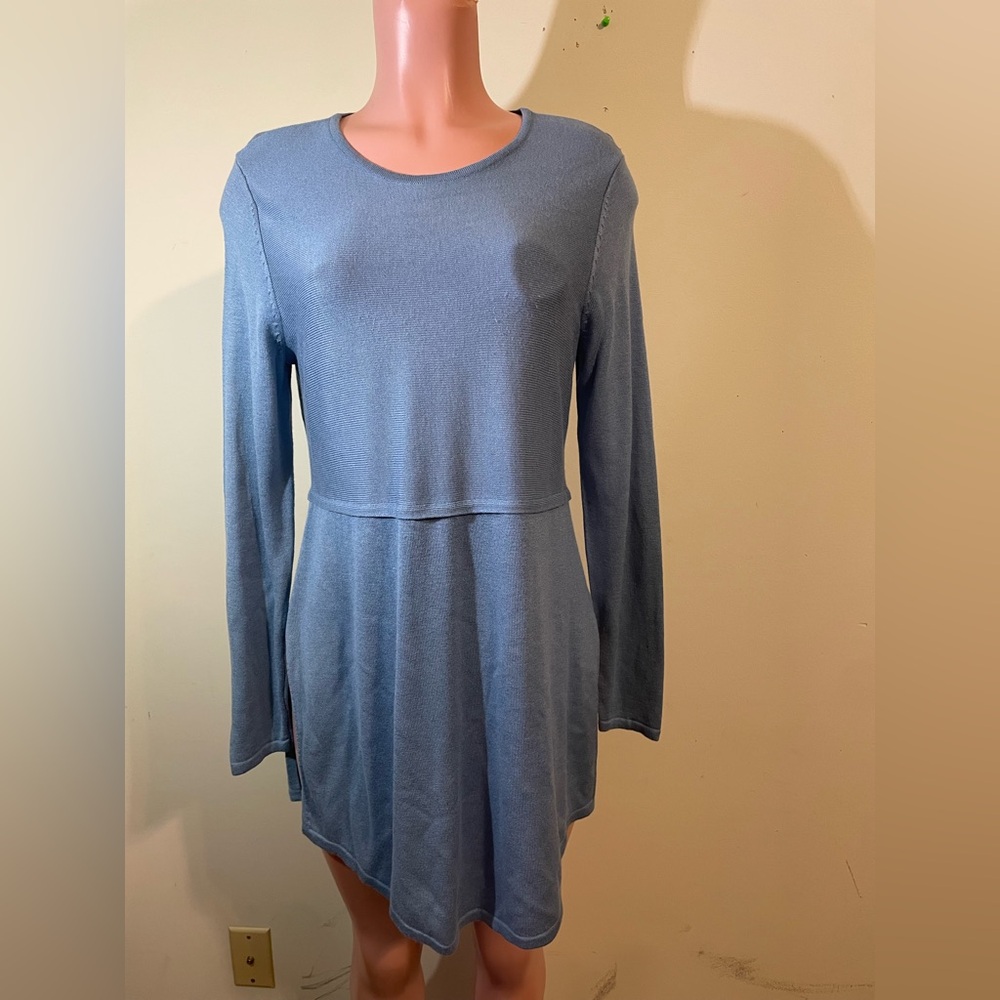 J. Jill Women's Small Long Sweater Tunic Top Dress Lightweight Double Side Slits